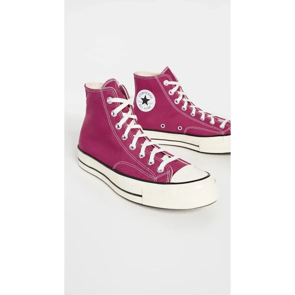 CONVERSE MEN'S CHUCK 70 RECYCLED CANVAS SNEAKERS, HIBISCUS, PINK, 12 MEDIUM US